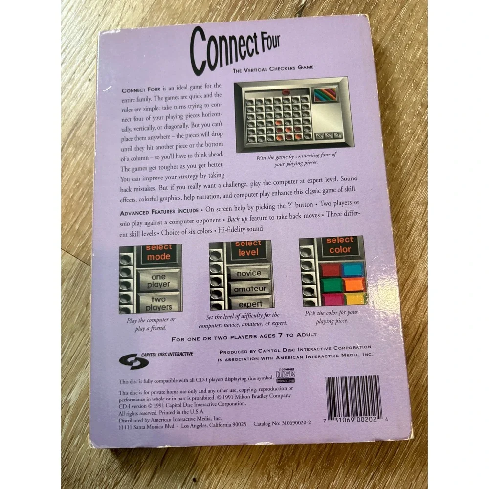 Philips Connect Four CD-Interactive‎ Game Classic Family Fun Vintage